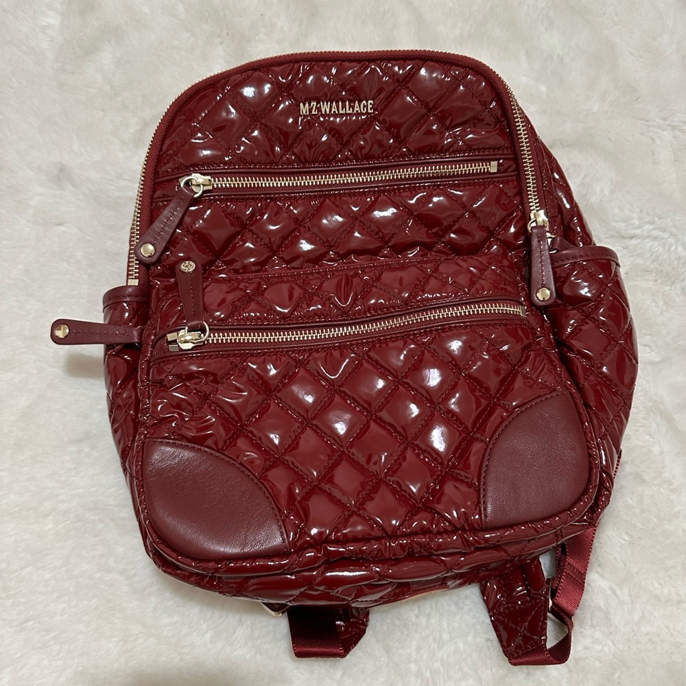 MZ Wallace Cranberry Lacquer Small Crosby Backpack